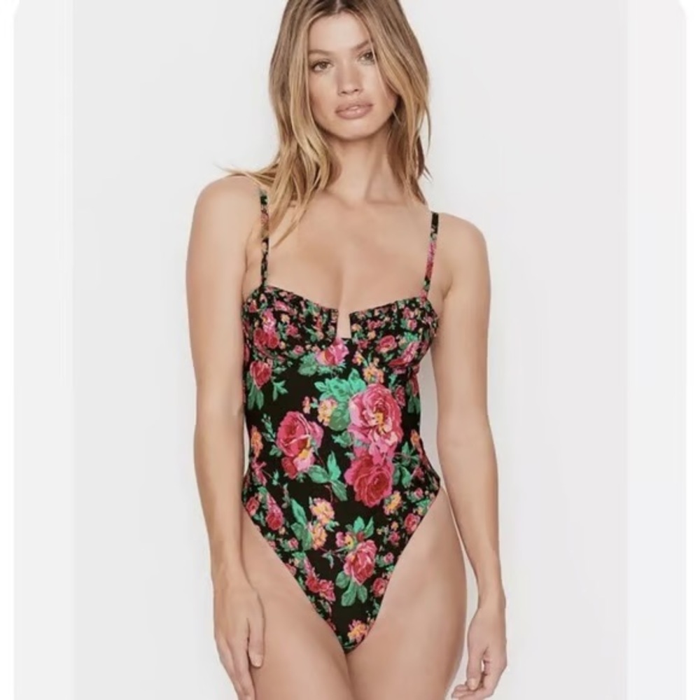 For Love and Lemons Rosewater One Piece Swimsuit
